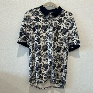 Rifle white with dark blue Hawaiian polo shirt